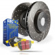 EBC Féktárcsák Еlső szett EBC PD13KF320 - Féktárcsák Turbo Grooved + Fékbetétek Yellowstuff | race-shop.hu