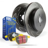 Еlső szett EBC PD18KF043 - Féktárcsák BSD Grooved + Fékbetétek Yellowstuff 
