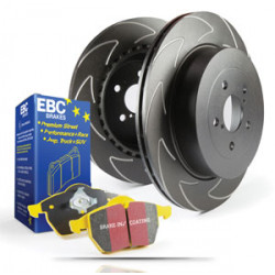 Hátsó szett EBC PD18KF092 - Féktárcsák BSD Grooved + Fékbetétek Yellowstuff