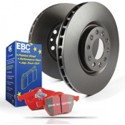 Hátsó szett EBC PD02KR015 - Féktárcsák Premium OE + Fékbetétek Redstuff Ceramic