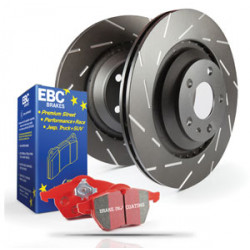 Hátsó szett EBC PD07KR014 - Féktárcsák Ultimax Grooved + Fékbetétek Redstuff Ceramic