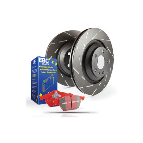 EBC Féktárcsák Hátsó szett EBC PD07KR021 - Féktárcsák Ultimax Grooved + Fékbetétek Redstuff Ceramic | race-shop.hu