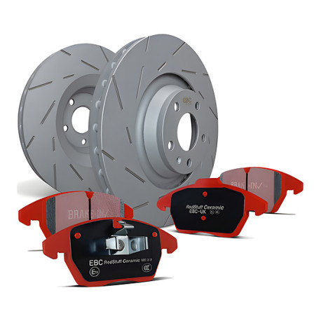 EBC Féktárcsák Hátsó szett EBC PD07KR195 - Féktárcsák Ultimax Grooved + Fékbetétek Redstuff Ceramic | race-shop.hu