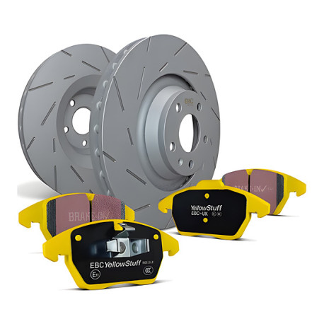 EBC Féktárcsák Hátsó szett EBC PD08KR025 - Féktárcsák Ultimax Grooved + Fékbetétek Yellowstuff | race-shop.hu