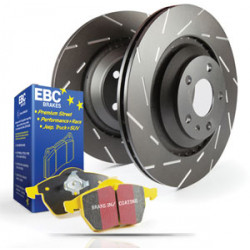 Hátsó szett EBC PD08KR244 - Féktárcsák Ultimax Grooved + Fékbetétek Yellowstuff