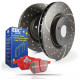 EBC Féktárcsák Hátsó szett EBC PD12KR045 - Féktárcsák Turbo Grooved + Fékbetétek Redstuff Ceramic | race-shop.hu