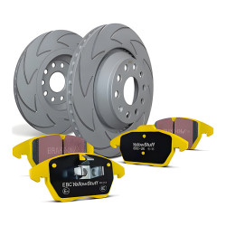 Hátsó szett EBC PD18KR029 - Féktárcsák BSD Grooved + Fékbetétek Yellowstuff