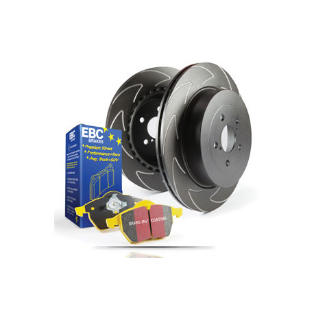 EBC Féktárcsák Hátsó szett EBC PD18KR050 - Féktárcsák BSD Grooved + Fékbetétek Yellowstuff | race-shop.hu