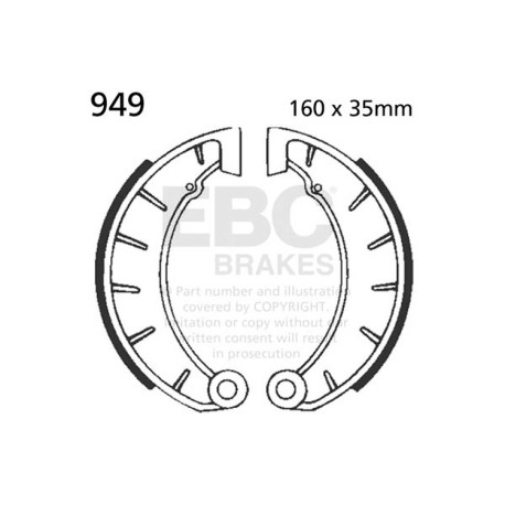 EBC Féktárcsák Moto EBC Első fékpofa Plain 949 | race-shop.hu