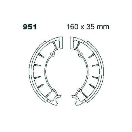EBC Féktárcsák Moto EBC Első fékpofa Plain 951 | race-shop.hu