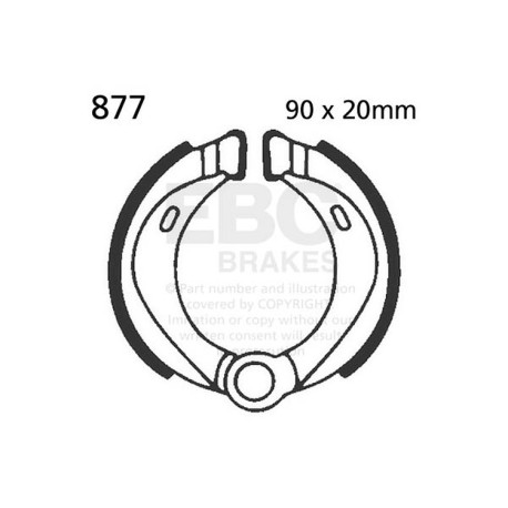 EBC Féktárcsák Moto EBC Első fékpofa Plain 877 | race-shop.hu