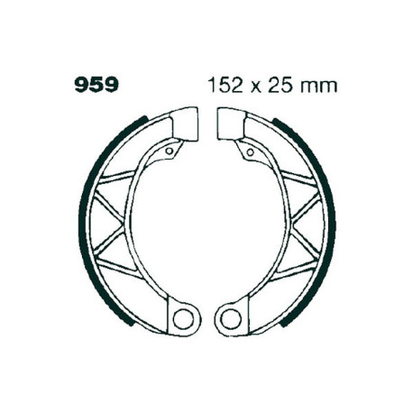 EBC Féktárcsák Moto EBC Első fékpofa Plain 959 | race-shop.hu
