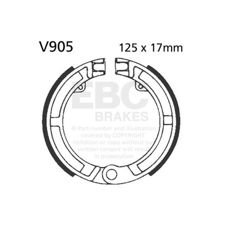 EBC Féktárcsák Moto EBC Fékpofa Plain V905 | race-shop.hu