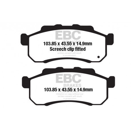 EBC Féktárcsák Moto EBC Fékbetét Organic FA712TT | race-shop.hu