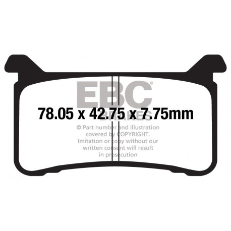 EBC Féktárcsák Moto EBC Fékbetét Organic FA700 | race-shop.hu