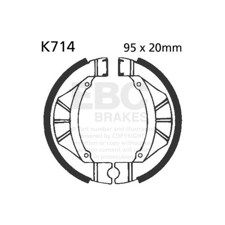 EBC Féktárcsák Moto EBC Fékpofa Plain K714 | race-shop.hu