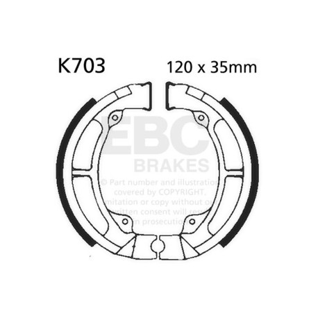 EBC Féktárcsák Moto EBC Fékpofa Plain K703 | race-shop.hu