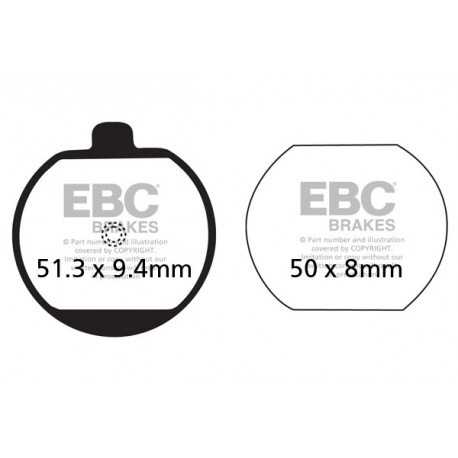 EBC Féktárcsák Moto EBC Fékbetét Organic FA FA073 | race-shop.hu