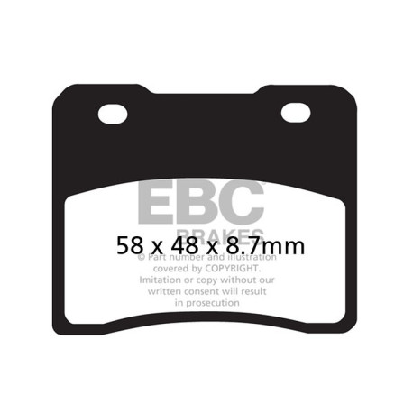 EBC Féktárcsák Moto EBC Fékbetét Organic FA FA102 | race-shop.hu