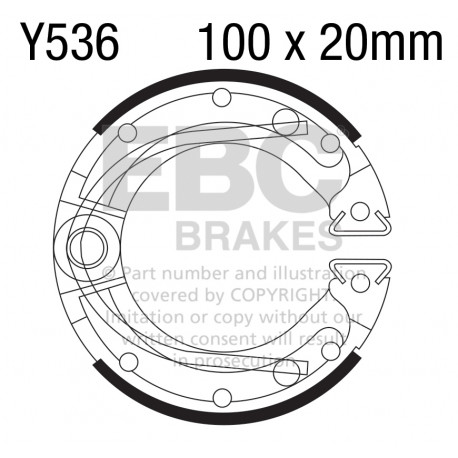 EBC Féktárcsák Moto EBC Fékpofa Plain Y536 | race-shop.hu
