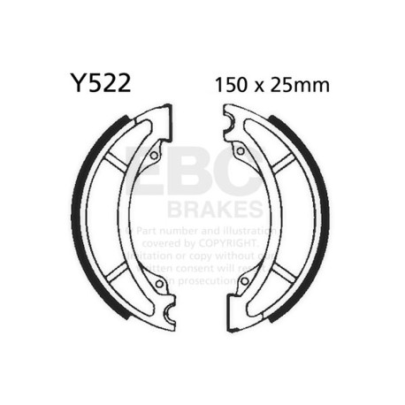 EBC Féktárcsák Moto EBC Fékpofa Plain Y522 | race-shop.hu