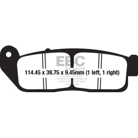 EBC Féktárcsák Moto EBC Fékbetét V Semi-Sintered FA672V | race-shop.hu