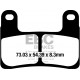 EBC Féktárcsák Moto EBC Fékbetét Double-H Sintered FA724HH | race-shop.hu