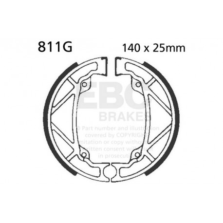 EBC Féktárcsák Moto EBC Fékpofa Grooved 811G | race-shop.hu