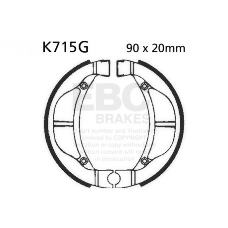 EBC Féktárcsák Moto EBC Fékpofa Grooved K715G | race-shop.hu