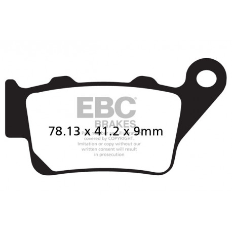 EBC Féktárcsák Moto EBC Fékbetét Organic FA208TT | race-shop.hu