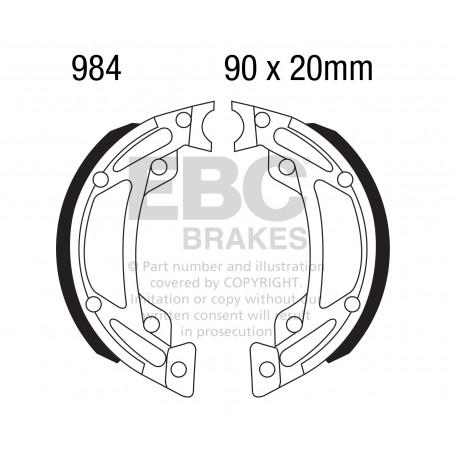 EBC Féktárcsák Moto EBC Hátsó fékpofa Plain 984 | race-shop.hu