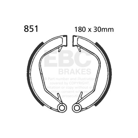 EBC Féktárcsák Moto EBC Hátsó fékpofa Plain 851 | race-shop.hu