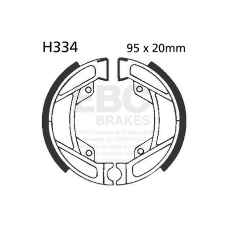EBC Féktárcsák Moto EBC Fékpofa Plain H334 | race-shop.hu