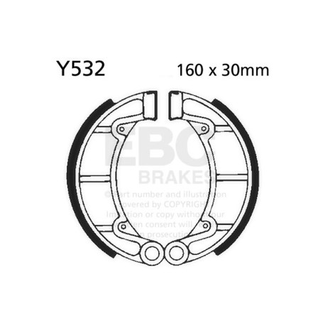 EBC Féktárcsák Moto EBC Fékpofa Plain Y532 | race-shop.hu