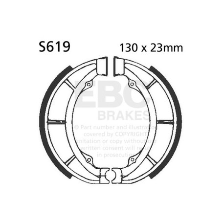EBC Féktárcsák Moto EBC Fékpofa Plain S619 | race-shop.hu