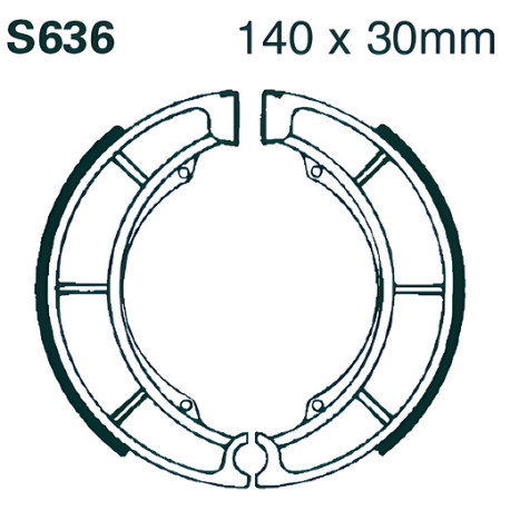 EBC Féktárcsák Moto EBC Fékpofa Grooved S636G | race-shop.hu