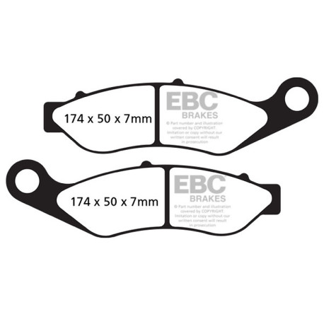 EBC Féktárcsák Moto EBC Fékbetét Organic FA FA638 | race-shop.hu