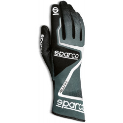 Gokart kesztyű Sparco RUSH (belső varrás), fekete/fehér