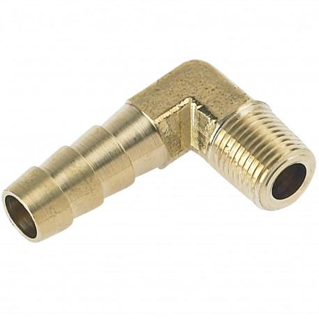 Menetes redukciók csövekre RACES 90° sargaréz redukció - 1/4 NPT- 6mm -re | race-shop.hu