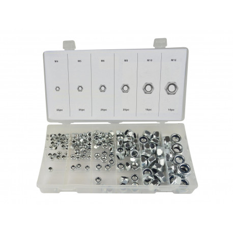 Tömítő alátétek, O-gyűrűk, anyák Set of lock nuts with nylon insert - 146pcs | race-shop.hu