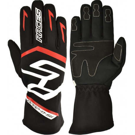 Akciók Versenykesztyű RACES PREMIUM EVO II (belső varrás), fekete/piros | race-shop.hu