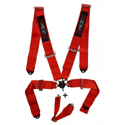 5 pontos sport biztonsági öv RACES 3" (76mm), piros