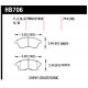 Fékbetétek HAWK performance Fékbetét első Hawk HB706F.714, Street performance, min-max 37°C-370°C | race-shop.hu