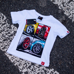 Póló rövid ujjú (T-SHIRT) gyerek JAPAN RACING Mix, Fehér