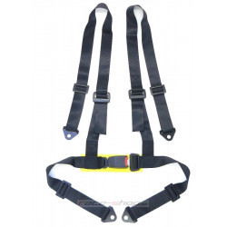 4 pontos sport biztonsági öv RACES 2" (50mm), fekete