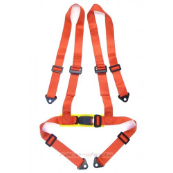 4 pontos sport biztonsági öv RACES 2" (50mm), piros