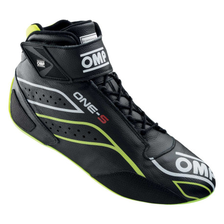 Cipők FIA versenycipő OMP ONE-S, fekete/fluo sárga | race-shop.hu