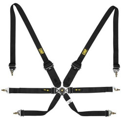 FIA 6 pontos sport biztonsági öv OMP ONE ENDURANCE 2"/3" (50/76mm), fekete