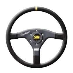 3 küllős sportkormány OMP Velocita Superleggero, 320mm, velúr, mélység nélkül, fekete/sárga