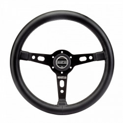 3 küllős sportkormány Sparco Targa, 350mm, bőr, 65mm mélység, fekete
